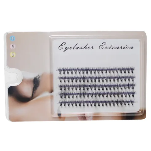 Natural Soft Synthetic Fiber Heat-Fused Individual Clusters Eyelashes Extension Makeup Tool For Women Everyday Beauty Eyelashes