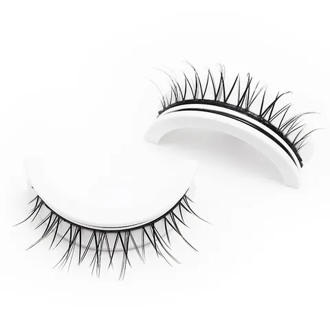 Faux Cils Auto-Adhésifs Sans Colle Réutilisables En Fibre Synthétique Cils Naturels Pour Maquillage Des Femmes