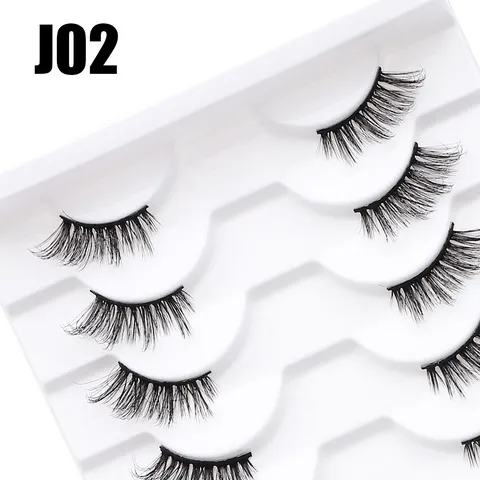 3D Geschwungen Halbes Auge Falsche Wimpern Mehrlagig Dicht Natürlich Weich Künstliche Wimpern Make-Up Kosmetik Wimpern Werkzeuge