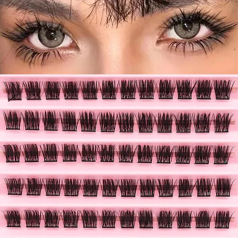 Professionelle Segmentierte Einzelne Wimperncluster Natürlich Lang DIY Wimpernverlängerung Westlicher Stil Kunstfaser Wimpern Tablett Für Damen Makeup