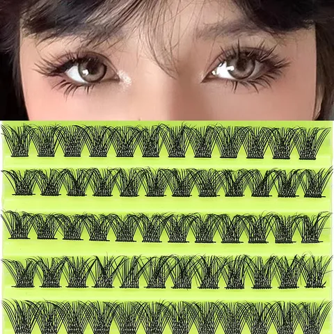 Professionelle Segmentierte Einzelne Wimperncluster Natürlich Lang DIY Wimpernverlängerung Westlicher Stil Kunstfaser Wimpern Tablett Für Damen Makeup