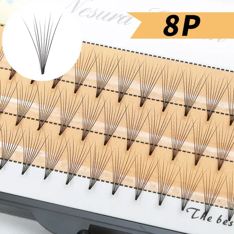 Professionelle Hitzegebundene Cluster-Wimpern Natürlich Lange Individuelle Wimpernverlängerung Segmentierte DIY Falsche Wimpern Damen Makeup