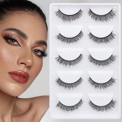 Hauchzarte Flauschige Falsche Wimpern Dichte Lockige Wimpernverlängerung Europäischer Amerikanischer Stil Kunstfaser Augen Makeup Damen