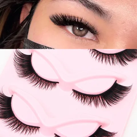 Dramatische Westliche Dichte Falsche Wimpern 3D Mehrschichtige Katzenaugen Geflügelte Wimpern Weiche Kunstfaser Augen Make Up