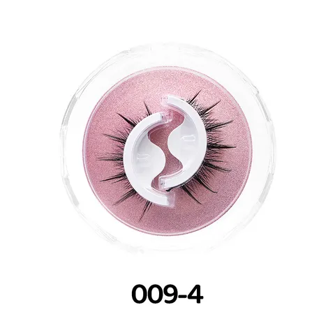 Selbstklebende Falsche Wimpern Kleberfreie Wiederverwendbare Synthetikfaser Wimpern Natürlicher Look Mit Runder Aufbewahrungsbox Für Damen Makeup