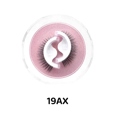 Selbstklebende Falsche Wimpern Kleberfreie Wiederverwendbare Synthetikfaser Wimpern Natürlicher Look Mit Runder Aufbewahrungsbox Für Damen Makeup
