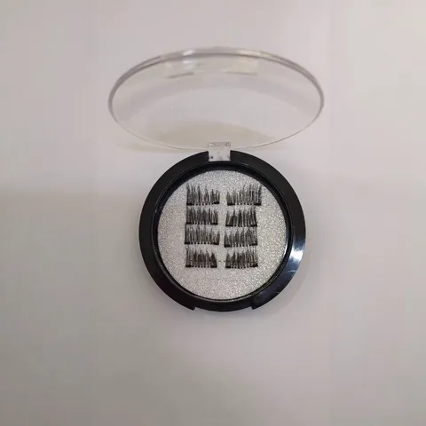 Natürliche Segmentierte Falsche Wimpern Set Synthetische Faser Schwarze Künstliche Wimpern Kit Mit Runder Glitzer Aufbewahrungsbox Für Damen Makeup