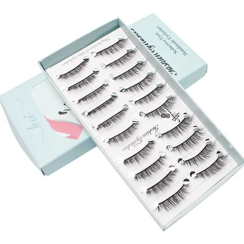 Natürlich Dicke Lockige Falsche Wimpern Gemischtes Set Feenstil Handgefertigte Synthetikfaser Wimpernverlängerung Make-up Werkzeuge