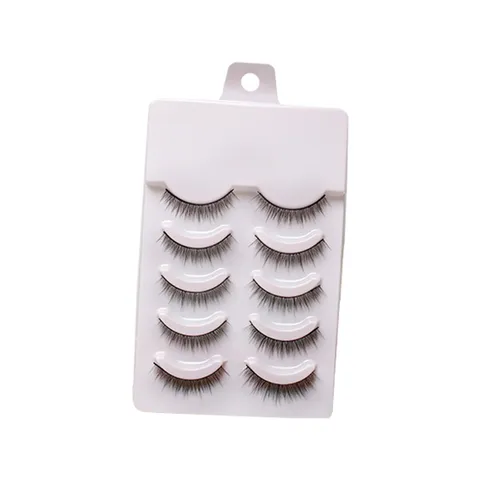 Dingsen Natürliche Falsche Wimpern Set Synthetische Faser Lange Dicke Wispy Wimpern Für Damen Tägliches Make Up