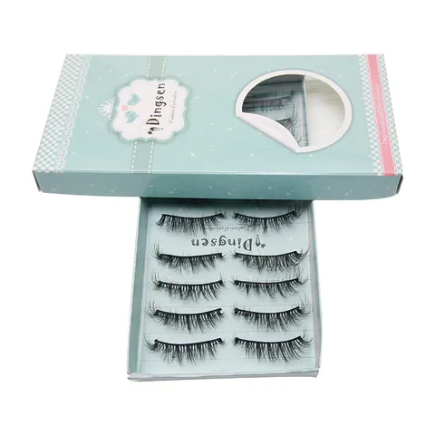 3D Mehrschichtige Falsche Wimpern Natürlich Dick Gekräuselt Kunstfaser Handgefertigt Baumwollband Wiederverwendbar Make-up Tools