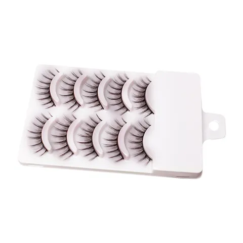 Dingsen Natürliche Falsche Wimpern Set Synthetische Faser Lange Dicke Wispy Wimpern Für Damen Tägliches Make Up