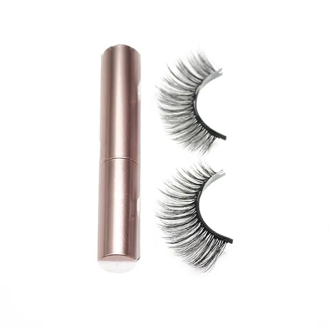 Magnetische Wimpern Mit Magnetischem Flüssig-Eyeliner Natürlicher Look Wiederverwendbare Kleberfreie Synthetikfaser Wimpern