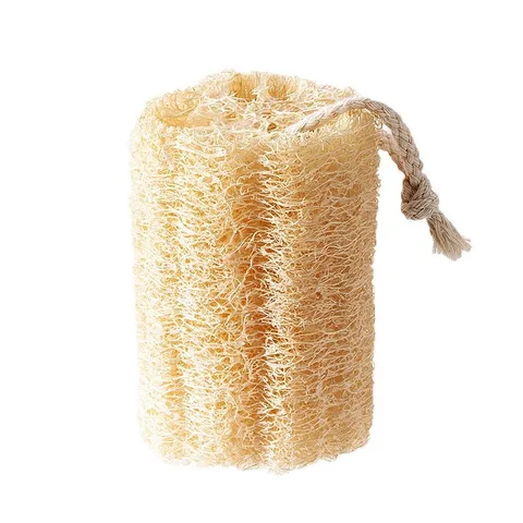 Cepillo de Lufa Natural para Lavar Platos Esponja de Limpieza de Olla de Fibra Vegetal Ecológica con Cordón Almohadilla de Fregar