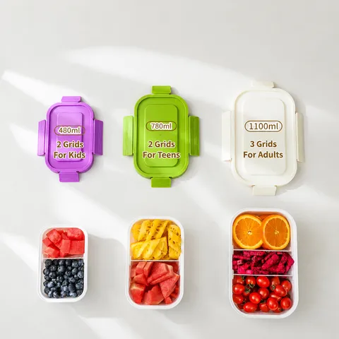 Plastic Bento Box Geschikt voor Magnetron Meerlaags Vak Lunchbox Afgesloten Vershoud Voedselopslagcontainer Voor Kantoor School