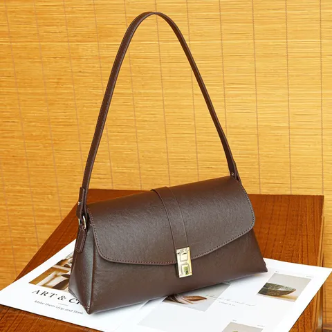 Retro Genuine Leather Crossbody Bag For Women Luxury Designer Small Square Shoulder Bag Vintage Cowhide Handbag