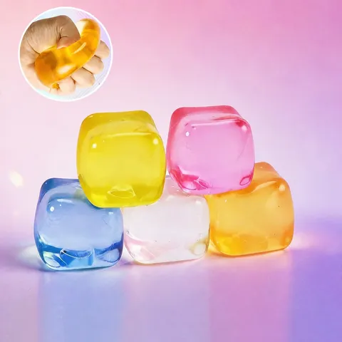 Rimbalzo Lento TPR Ghiaccio Cubo Squishy Giocattolo Antistress Sensoriale Fidget Giocattolo Decompressione Giocattolo Creativo Per Adulti e Bambini