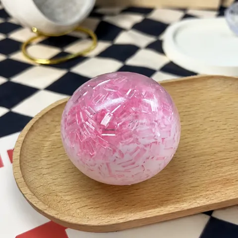 Creative Handmade Crushed Ice Squishy Ball Slow Rebound Fidget Toy Stress Relief Malleable Sensory Toy For Adults