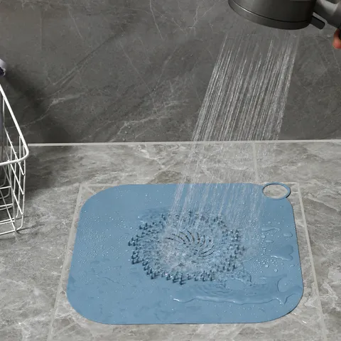Siliconen Vloerputje Afdekking Haarvanger Grote Vierkante Afvoer Zeef Met Handvat Voor Badkamer Keuken Spoelbak Bad Bescherming