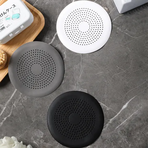 TPR Sink Strainer Anti-Clogging Floor Drain Cover Hair Catcher Silicone Bathroom Kitchen Sink Filter Mesh Drainage Protector