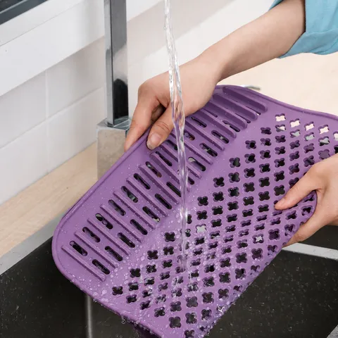 Siliconen Holle Drainage Isolatie Mat Keuken Gootsteen Bescherming Pad Antislip Placemat Bar Teller Waterfilter Mat