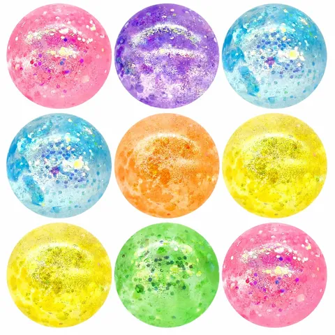 TPR Squishy Maltose Stress Relief Ball Glitter Liquid Fidget Toy Sensory Squeeze Toy For Adults Kids Anti Stress