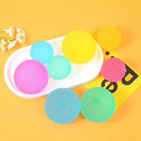 Slow Rebound Squishy Toy Stress Relief Sensory Fidget Toy Cute Cartoon Ball Soft TPR Decompression Toy For Kids Adults