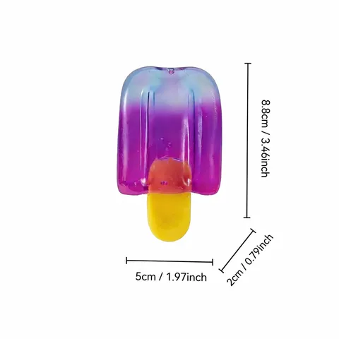 Ice Cream Squishy Slow Rebound Decompression Toy Gradient Color Fidget Toy Stress Relief Plastic Cartoon Novelty Toy