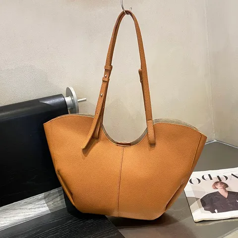 Donne Grande Capacità Tote Bag Pelle di Mucca Primo Strato Ala Borsa a Tracolla Moda Casual Borsa a Mano