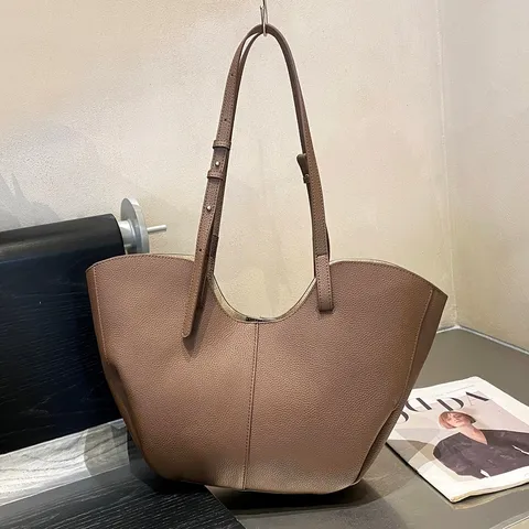 Donne Grande Capacità Tote Bag Pelle di Mucca Primo Strato Ala Borsa a Tracolla Moda Casual Borsa a Mano