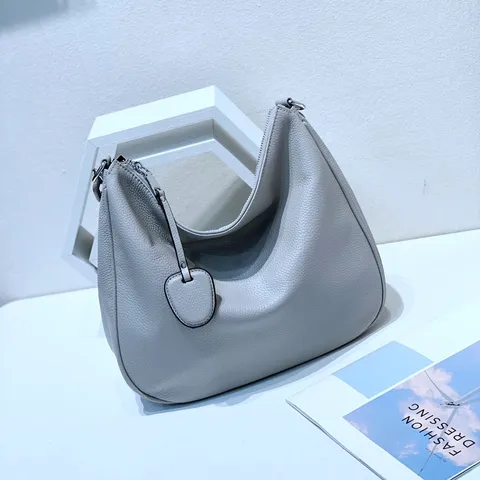 Bolso Tote de Gran Capacidad para Mujer de Piel Genuina Bolso Bandoulière Casual Piel de Vaca Suave Bolso Diario