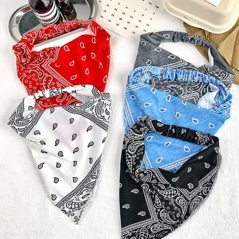 Diadema Triangular Paisley Retro Elástica Cinta Pelo Tela Tocado Para Mujeres Diario Vacaciones Accesorios Cabello