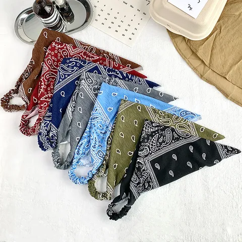 Diadema Triangular Paisley Retro Elástica Cinta Pelo Tela Tocado Para Mujeres Diario Vacaciones Accesorios Cabello
