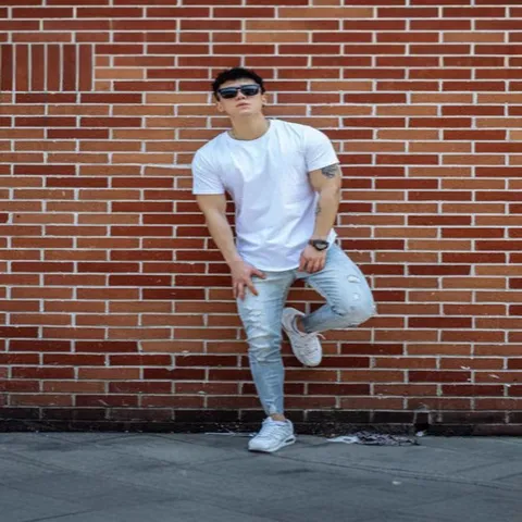 Men's Casual Cotton T-Shirt Slim Fit Solid Color Short Sleeve Crew Neck Top For Fitness Sports Gym Athletic Wear