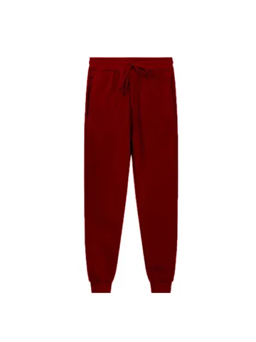 Men's Winter Fleece Lined Sweatpants Casual Solid Color Drawstring Elastic Waist Warm Joggers Pants