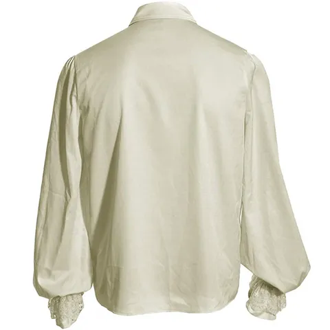 Chemise à Volants Renaissance Gothique Steampunk Haut de Costume Médiéval Halloween Chemisier Jabot Vintage Avec Poignets en Dentelle Pour Adulte Unisexe