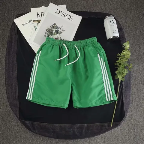 Unisex Casual Sports Shorts Summer Loose Straight Five Point Pants With Side Stripes Activewear Daily Bottoms