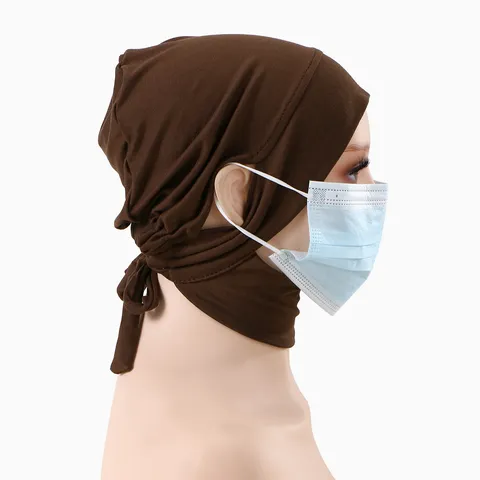 Femmes Coton Mercierisé Bonnet de Chimiothérapie Turban Ajustable Chapeau Couvre-Nuque Élastique Chute de Cheveux Coiffe Décontractée