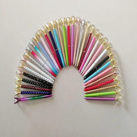 Bolígrafo Creativo de Diamante Grande Cristal Artificial Metal Pluma de Escritura para Oficina Negocios Papelería Regalo
