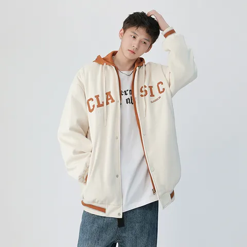 Heren Casual Nep Tweedelig Met Capuchon Jas Herfst Winter Rits Sweatshirt Sportjas