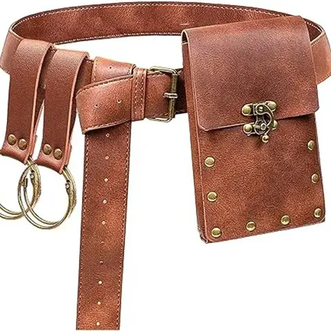 Medieval Retro PU Leather Wide Waist Belt Women Corset Vintage Steampunk Lace-up Cincher Gothic Cosplay Accessories