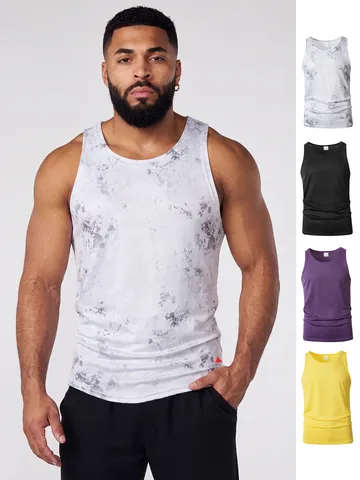 Men's Breathable Mesh Sports Tank Top Summer Quick Dry Sleeveless Fitness Training Workout Athletic Vest