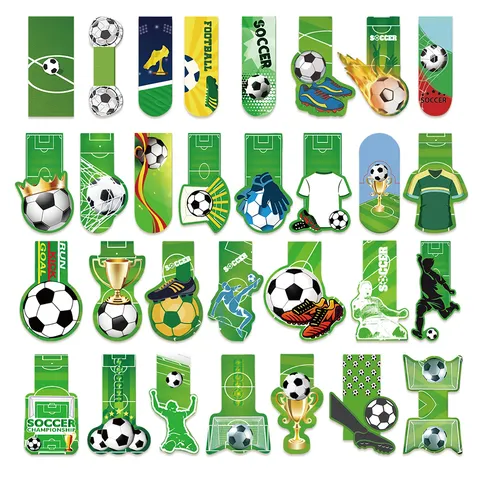 Ensemble de Marque-Pages de Football Sport Cartoon Marqueurs de Page en Papier Créatifs Pour Lecture École Bureau