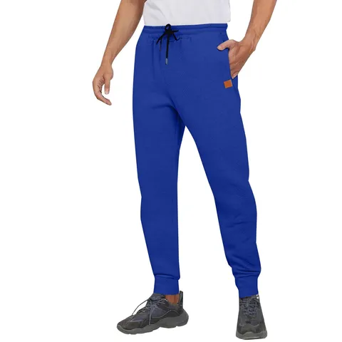 Pantaloni della Tutta in Maglia Casual da Uomo Joggers Affusolati Coulisse Vita Media Tinta Unita Pantaloni Sportivi Giornalieri