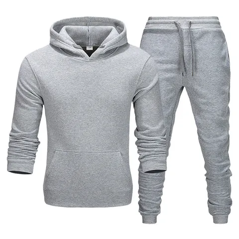 Men's Fleece Lined Hoodie and Sweatpants Tracksuit Winter Warm Casual Pullover Hooded Sweatshirt Set Activewear