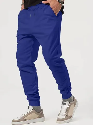 Men's Acetate Fiber Fleece Lined Jogger Pants Thermal Warm Drawstring Sweatpants Casual Slim Fit Sports Trousers Autumn Winter Bottoms