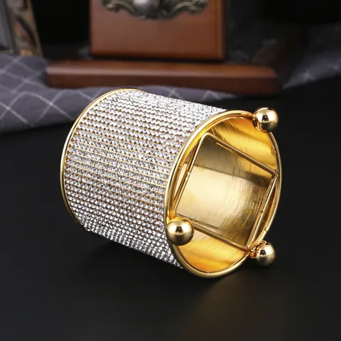 Barattolo Porta Posate di Lusso Vintage con Strass e Cucchiai da Caffè Oro Contenitore per Utensili da Pranzo Arabo per Ristorante Casa