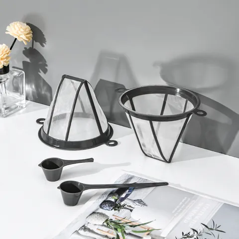 Filtro da Caffè Riutilizzabile in Plastica a Cono Cestino del Filtro della Macchina da Caffè a Goccia Minimalista per Casa