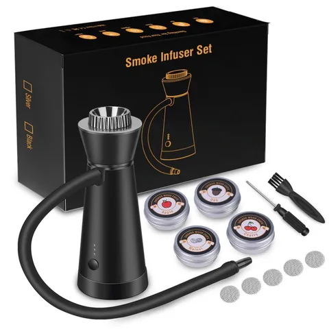 Portable Cocktail Smoker Gun Kit With Wood Chips Electric Food Smoke Infuser For Drinks Meat Kitchen Bar Party