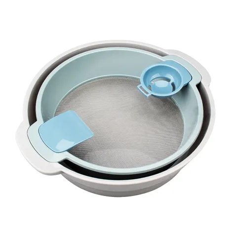 Multi Function Flour Sifter Household Kitchen Baking Tool Stainless Steel Mesh Fine Sieve Set