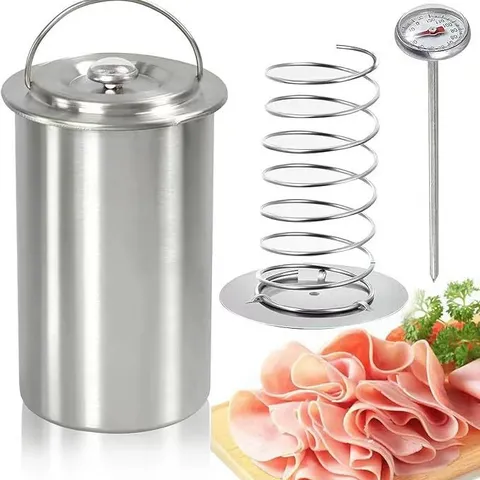 Stainless Steel Ham Maker Meat Cooker Press Machine with Built-in Thermometer Kitchen Cooking Tool for Home Kitchen